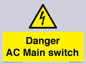 Danger AC Main switch 